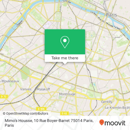 Mimo's Housse, 10 Rue Boyer-Barret 75014 Paris map