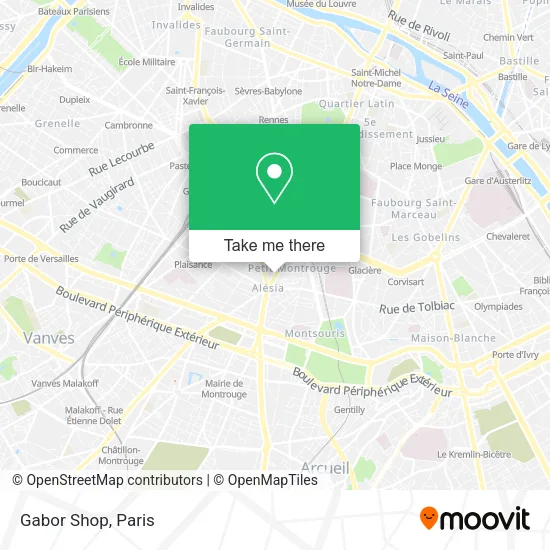 Gabor Shop map