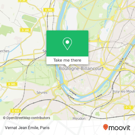 Mapa Vernat Jean Émile, 59 Rue de Bellevue 92100 Boulogne-Billancourt