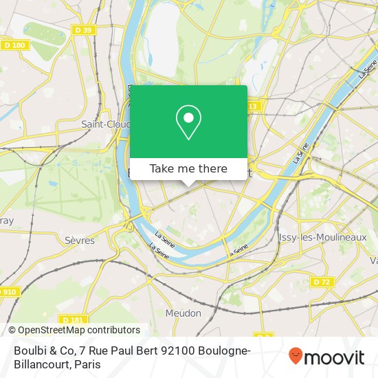 Mapa Boulbi & Co, 7 Rue Paul Bert 92100 Boulogne-Billancourt