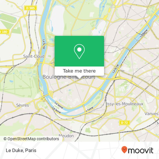Mapa Le Duke, 78 Avenue Édouard Vaillant 92100 Boulogne-Billancourt