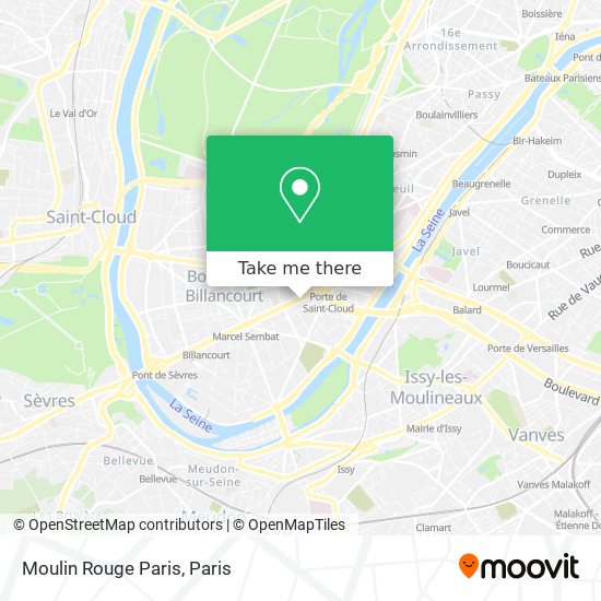 Mapa Moulin Rouge Paris