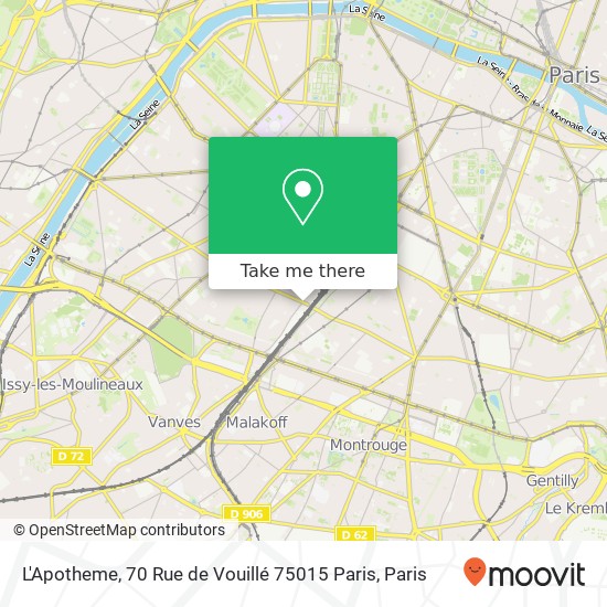 L'Apotheme, 70 Rue de Vouillé 75015 Paris map