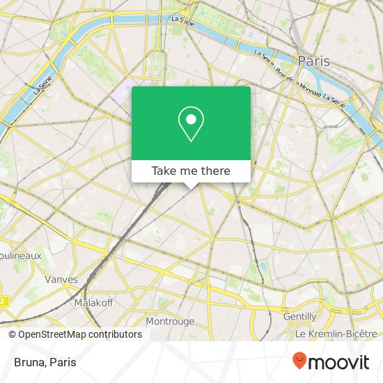 Mapa Bruna, 29 Rue Raymond Losserand 75014 Paris