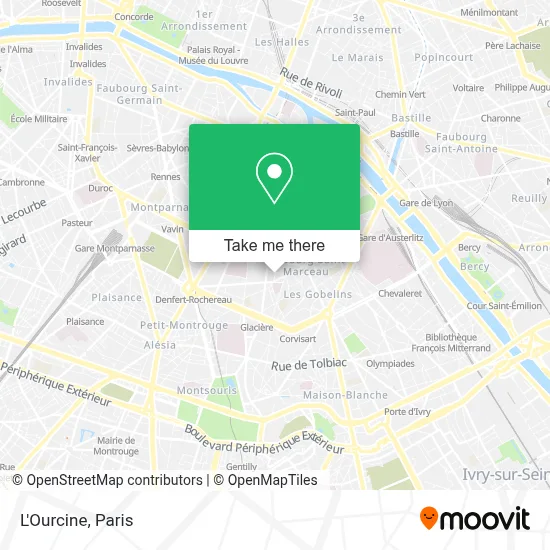 L'Ourcine map