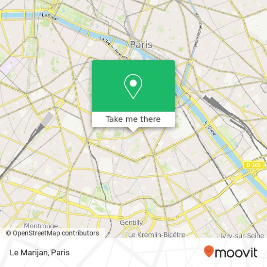 Mapa Le Marijan, 20 Boulevard Arago 75013 Paris