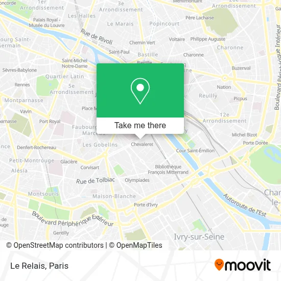 Le Relais map