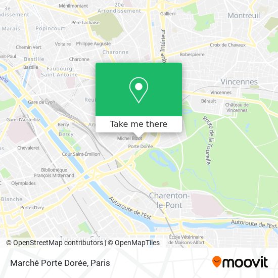 Marché Porte Dorée map