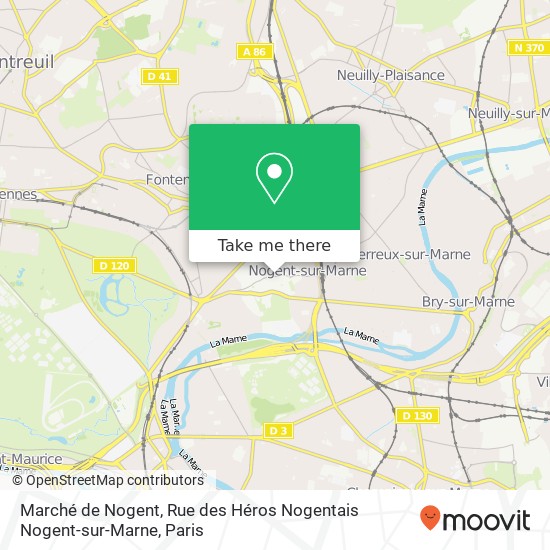 Marché de Nogent, Rue des Héros Nogentais Nogent-sur-Marne map