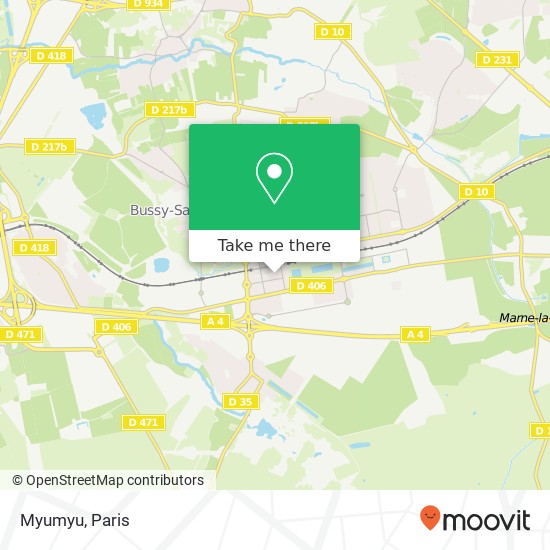 Mapa Myumyu, 14 Rue Paul Delouvrier 77600 Bussy-Saint-Georges