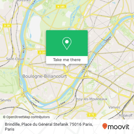 Brindille, Place du Général Stefanik 75016 Paris map
