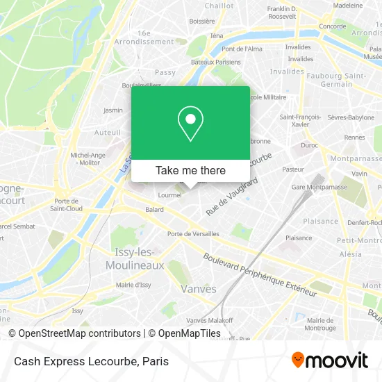 Cash Express Lecourbe map
