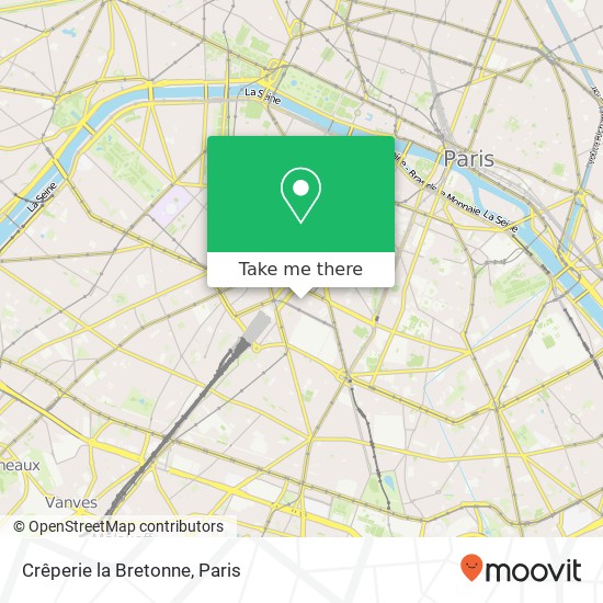Mapa Crêperie la Bretonne, 56 Rue du Montparnasse 75014 Paris