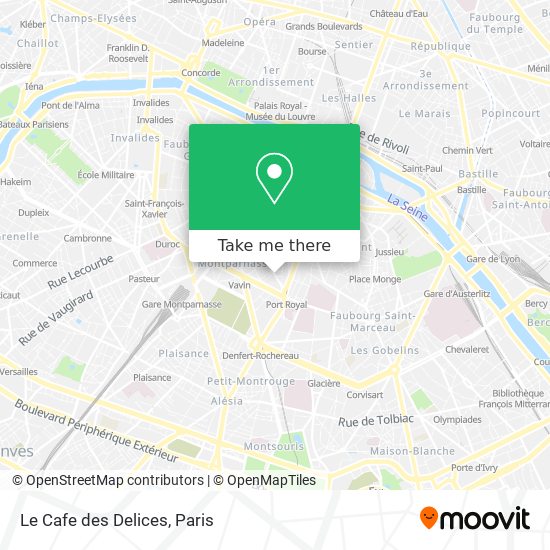 Le Cafe des Delices map
