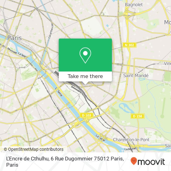 Mapa L'Encre de Cthulhu, 6 Rue Dugommier 75012 Paris