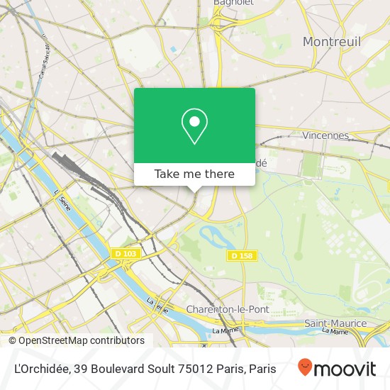 L'Orchidée, 39 Boulevard Soult 75012 Paris map