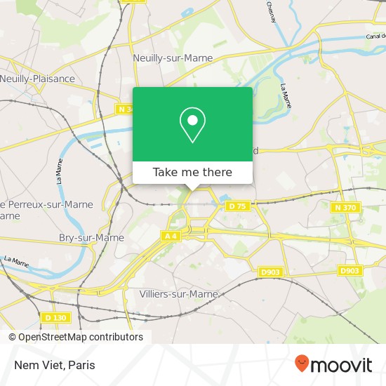 Mapa Nem Viet, Porte de Neuilly 93160 Noisy-le-Grand