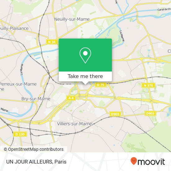 Mapa UN JOUR AILLEURS, 93160 Noisy-le-Grand