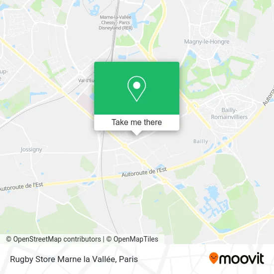 Rugby Store Marne la Vallée map