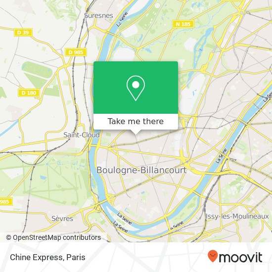 Chine Express, 44 Rue Escudier 92100 Boulogne-Billancourt map