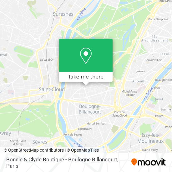 Bonnie & Clyde Boutique - Boulogne Billancourt map