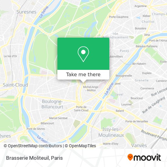 Mapa Brasserie Moliteuil