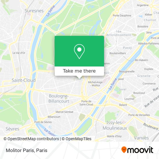 Mapa Molitor Paris