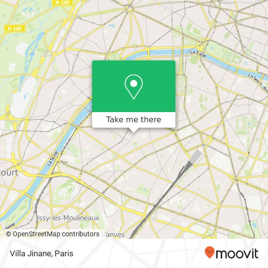 Mapa Villa Jinane, 74 Rue de la Croix-Nivert 75015 Paris