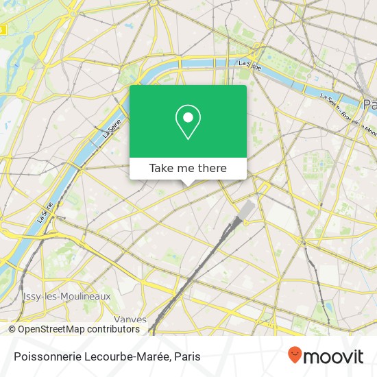 Mapa Poissonnerie Lecourbe-Marée, 93 Rue Lecourbe 75015 Paris