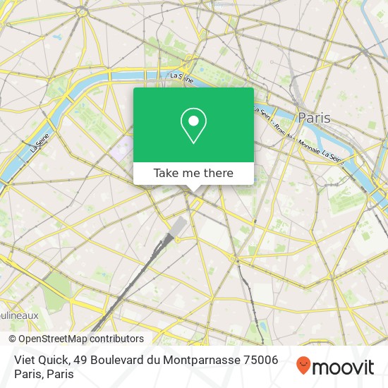 Mapa Viet Quick, 49 Boulevard du Montparnasse 75006 Paris