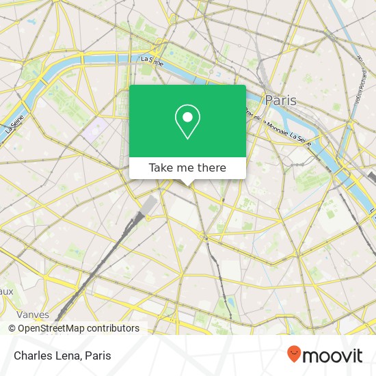 Mapa Charles Lena, 104 Boulevard du Montparnasse 75014 Paris