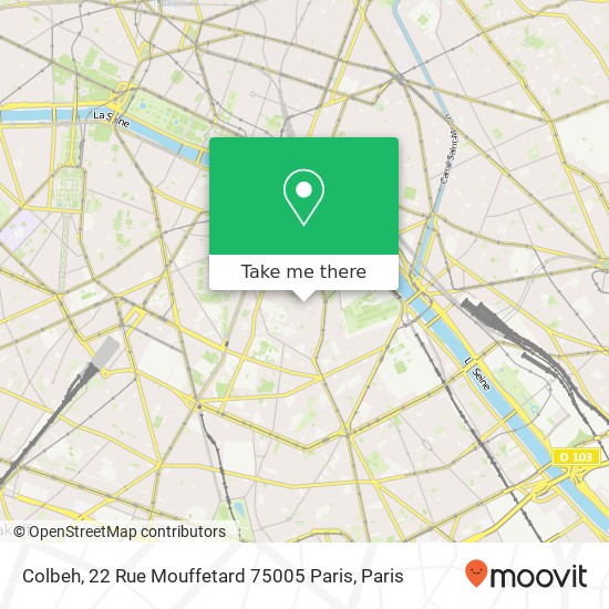 Colbeh, 22 Rue Mouffetard 75005 Paris map