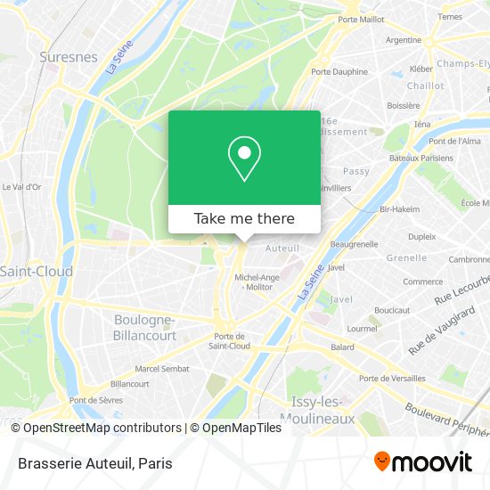 Brasserie Auteuil map