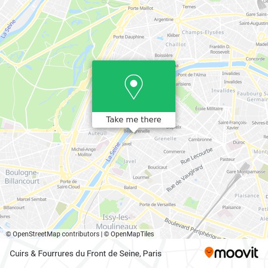 Cuirs & Fourrures du Front de Seine map