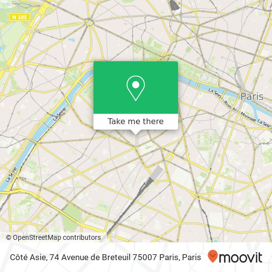 Côté Asie, 74 Avenue de Breteuil 75007 Paris map