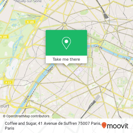 Mapa Coffee and Sugar, 41 Avenue de Suffren 75007 Paris