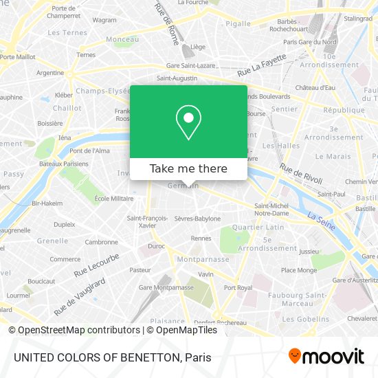 UNITED COLORS OF BENETTON map