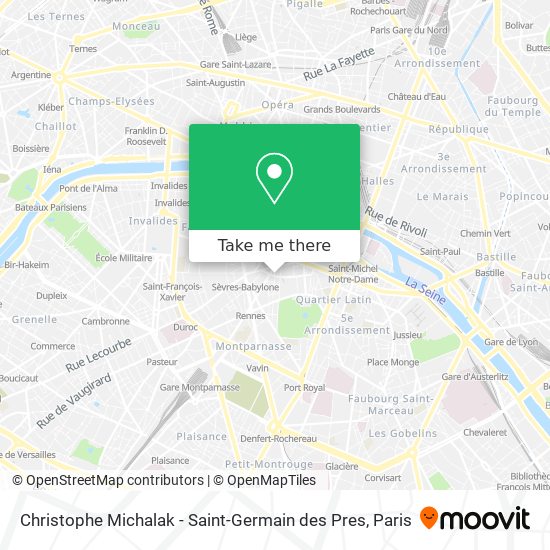 Christophe Michalak - Saint-Germain des Pres map