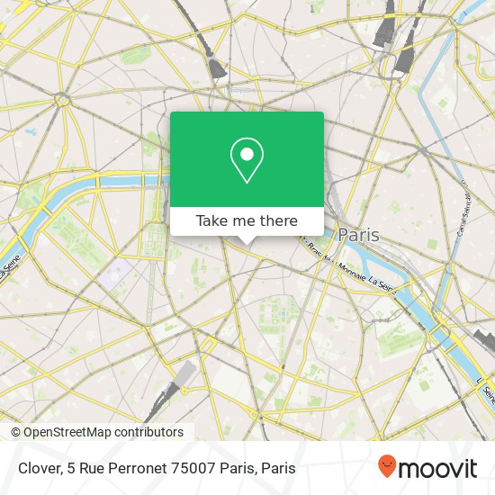 Clover, 5 Rue Perronet 75007 Paris map