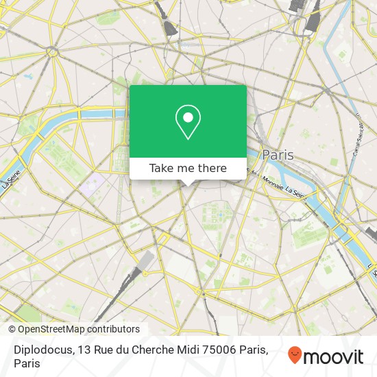 Mapa Diplodocus, 13 Rue du Cherche Midi 75006 Paris