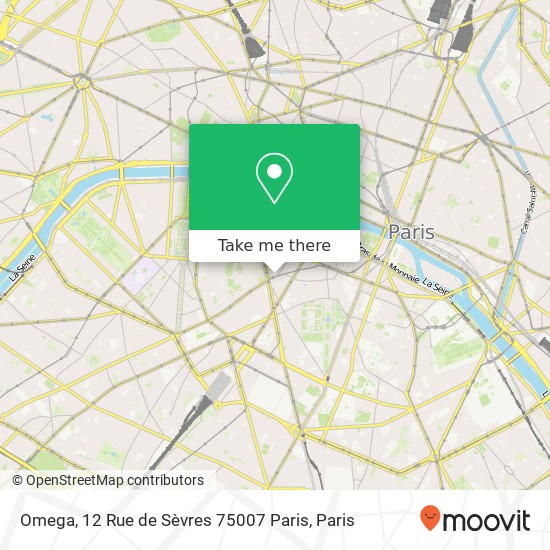 Mapa Omega, 12 Rue de Sèvres 75007 Paris