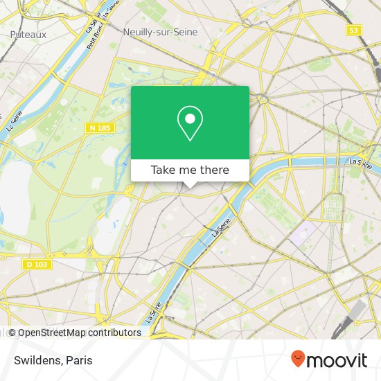 Mapa Swildens, 9 Rue Guichard 75116 Paris