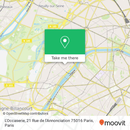 L'Occaserie, 21 Rue de l'Annonciation 75016 Paris map
