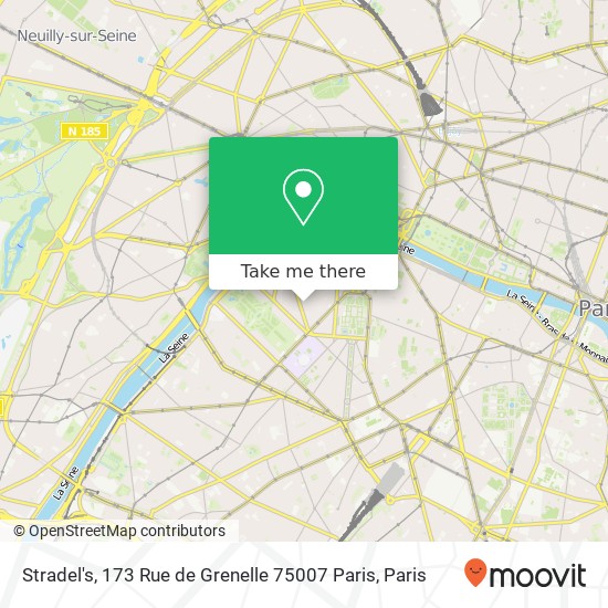 Mapa Stradel's, 173 Rue de Grenelle 75007 Paris