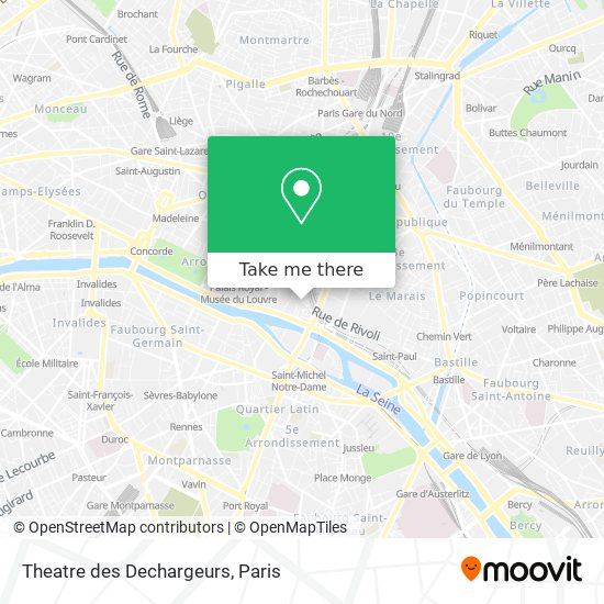 Theatre des Dechargeurs map