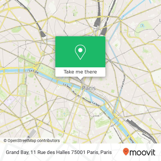 Mapa Grand Bay, 11 Rue des Halles 75001 Paris