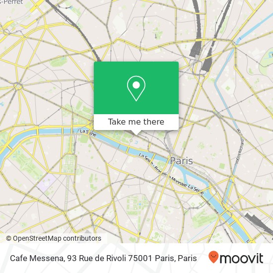 Mapa Cafe Messena, 93 Rue de Rivoli 75001 Paris