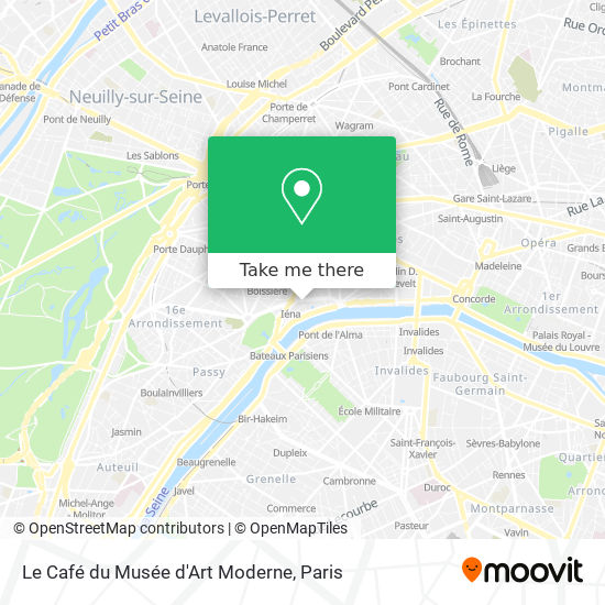 Mapa Le Café du Musée d'Art Moderne
