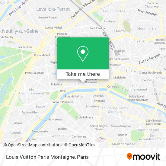Louis Vuitton Paris Montaigne map