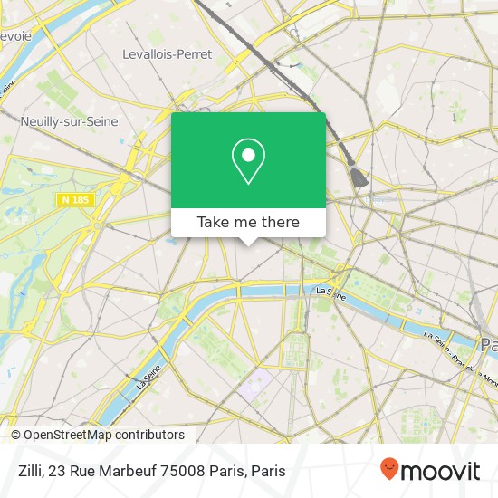 Mapa Zilli, 23 Rue Marbeuf 75008 Paris